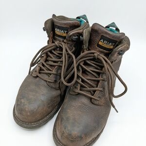 Ariat Women's Riveter Composite Toe Work Boots - Brown Leather - SD - Size 7.5 C